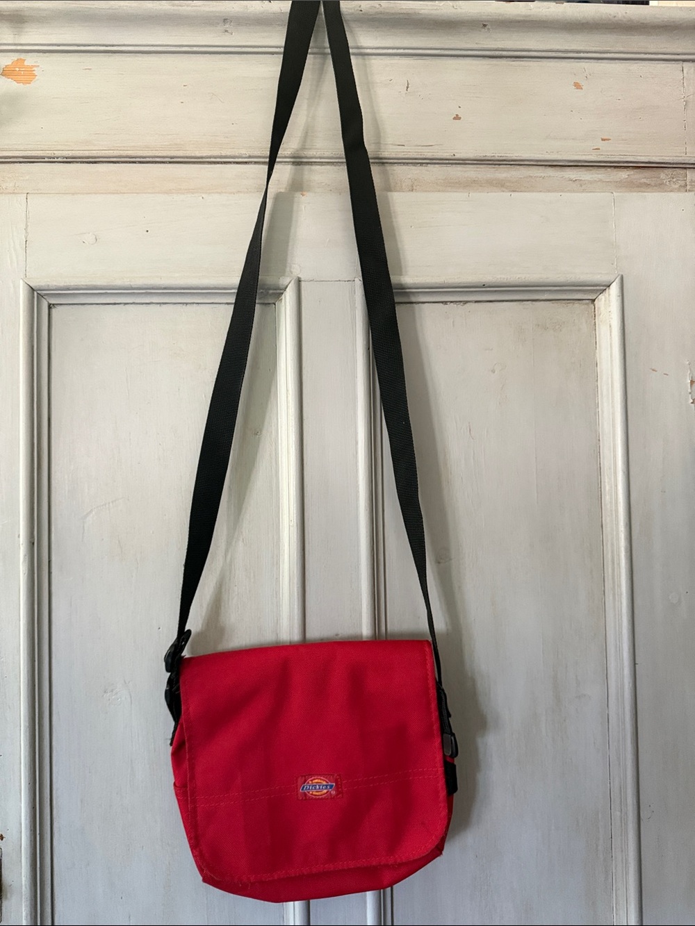 Dickies Red Crossbody Bag with Black Strap